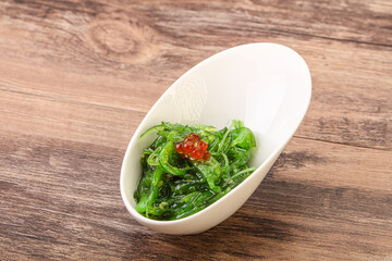 Asian traditional chukka salad in the bowl