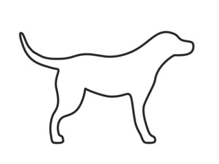 Black Dog Shape - Isolated Dog Silhouette