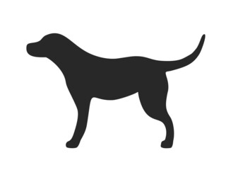 Black Dog Shape - Isolated Dog Silhouette