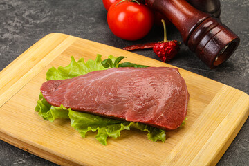 Raw beef piece for cooking