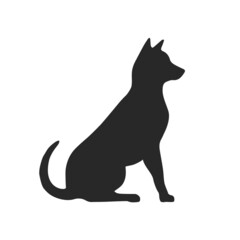 Black Dog Shape - Isolated Dog Silhouette