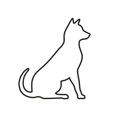 Black Dog Shape - Isolated Dog Silhouette