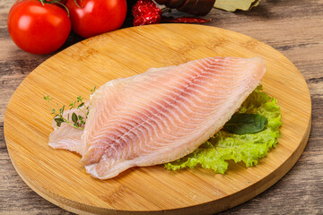 Raw tilapia fish for cooking
