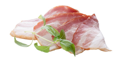 bacon isolated on a white background