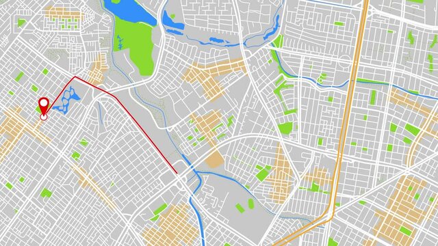 This is modern map city Bogotá. If you need to travel from dot A to dot B then use this animation.