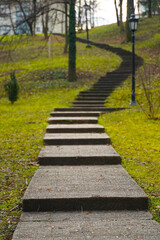 stairs. stairs in a park during the fall.