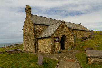 Eglwys Llanbadrig Church on Anglesey, Wales, United Kingdom.