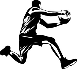 silhouette player basketball slam dunk © Aldduardo