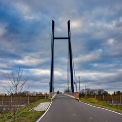 Neuseenbrücke in Leipzig, Brücke über die B2, Markkleeberg, Leipziger Südraum, Neue Seen,...