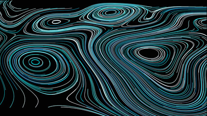 
3d rendering of swirling particle lines