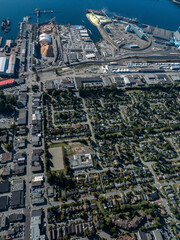 Stock aerial photo of Norgate North Vancouver BC, Canada