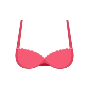 Lady bra icon flat isolated vector