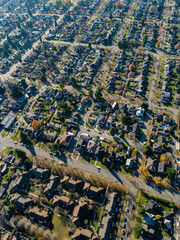 Obraz na płótnie Canvas Stock aerial photo of New Westminster West End, Canada