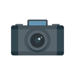 Safari hunting camera icon flat isolated vector