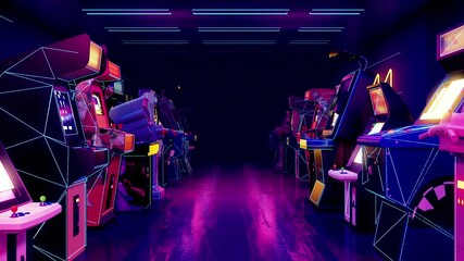 Video Game Arcade Room Loop