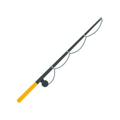 Fishing rod extreme icon flat isolated vector