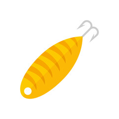 Fish bait extreme icon flat isolated vector