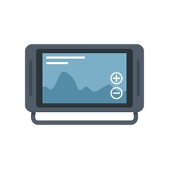 Echo sounder fathometer icon flat isolated vector