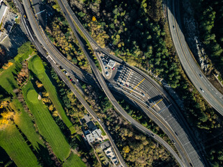 Stock aerial photo of Horseshoe Bay Ferry Terminal, Canada