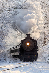 Steam Train in snow