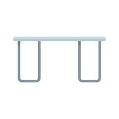 Folding camp table icon flat isolated vector
