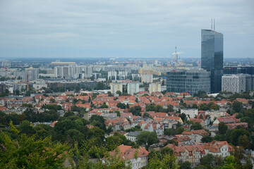Fototapeta na wymiar Gdansk, Poland - September 19, 2021: Wieza Widokowa park and view point