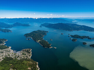 Stock Aerial Photo of Gibsons Howe Sound Sunshine Coast BC  , Canada