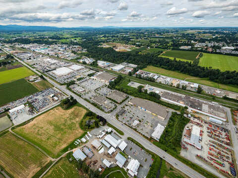 Stock Aerial Photo of Sumas Way Industrial Park Abbotsford BC  , Canada
