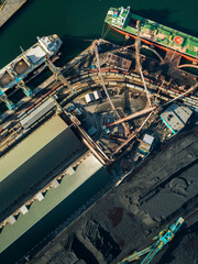 Stock Aerial Photo of Neptune Terminals Coal Shipping Port North Vancouver BC  , Canada