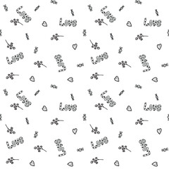 Fototapeta na wymiar valentine's day vector seamless pattern on white background