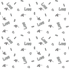 valentine's day vector seamless pattern on white background