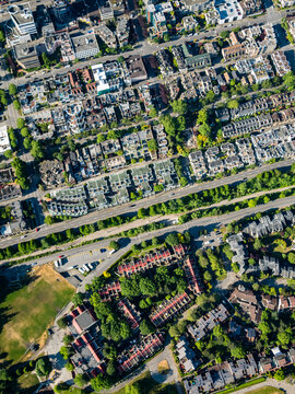 Stock Aerial Photo of th and Oak Streets Vancouver BC  , Canada