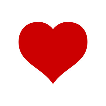 Heart icon vector on white  Background. 