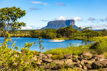 Fototapeta na wymiar Scenic view of Canaima National Park Mountains and Canyons