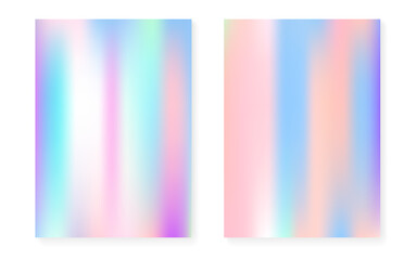 Holographic gradient background set with hologram cover.