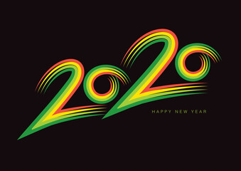 2020 happy new year celebration, Typography text 2020 font, text lettering 2020, holidays, Calendar 2020 cover template, Creative design for Greeting Lettering, Calligraphic number 2030 vector