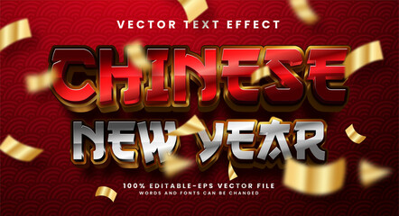 Chinese new year editable text style effect. Suitable for Asian event concept.