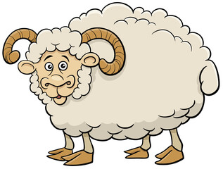 funny ram farm animal cartoon character