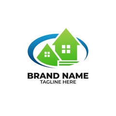 modern architecture building concept logo icon vector template elegant company