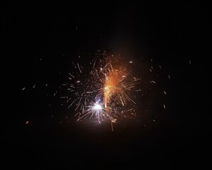 Fireworks on black background