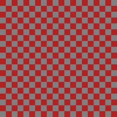 Two color checkerboard. Grey and Fire brick colors of checkerboard. Chessboard, checkerboard texture. Squares pattern. Background.