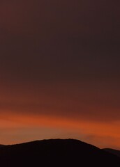 sunset in the mountains