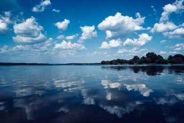 clouds over the lake