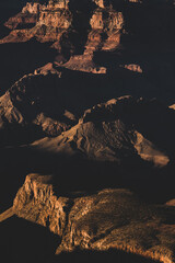 Fototapeta na wymiar High Contrast Shadows Looking Into The Grand Canyon