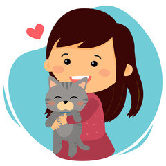 holding a cat