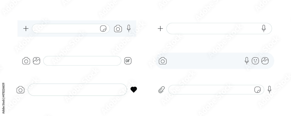 Poster chat layout template in white. a creative element for app interface idea. a template for poster, fly