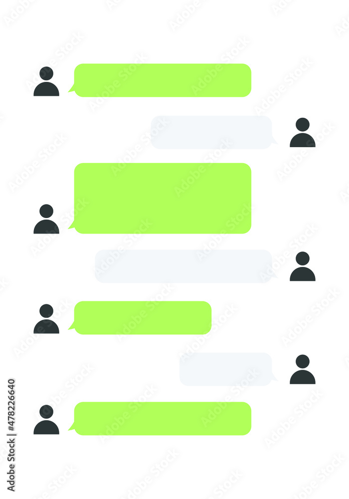Poster chat layout template. a creative element for app interface idea. a template for poster, flyer, etc i