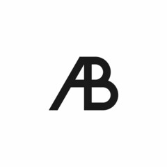 AB Initial Modern logo design