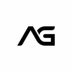 AG Initial Modern logo design