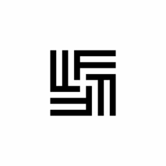 F Initial Modern logo design